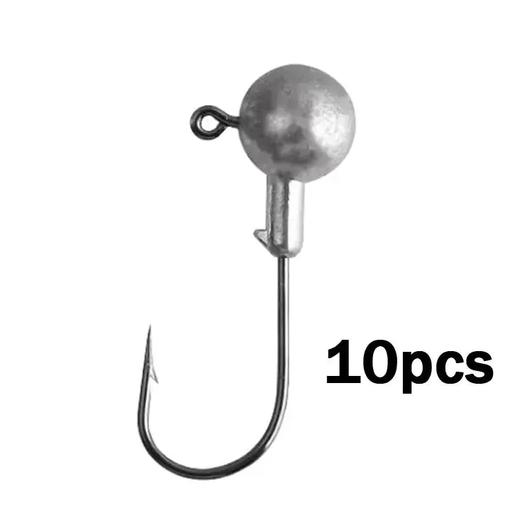 10pcs Jig Head Hook 3.5g5g7g10g12g14g18g Fishing Hook coloured painted eye