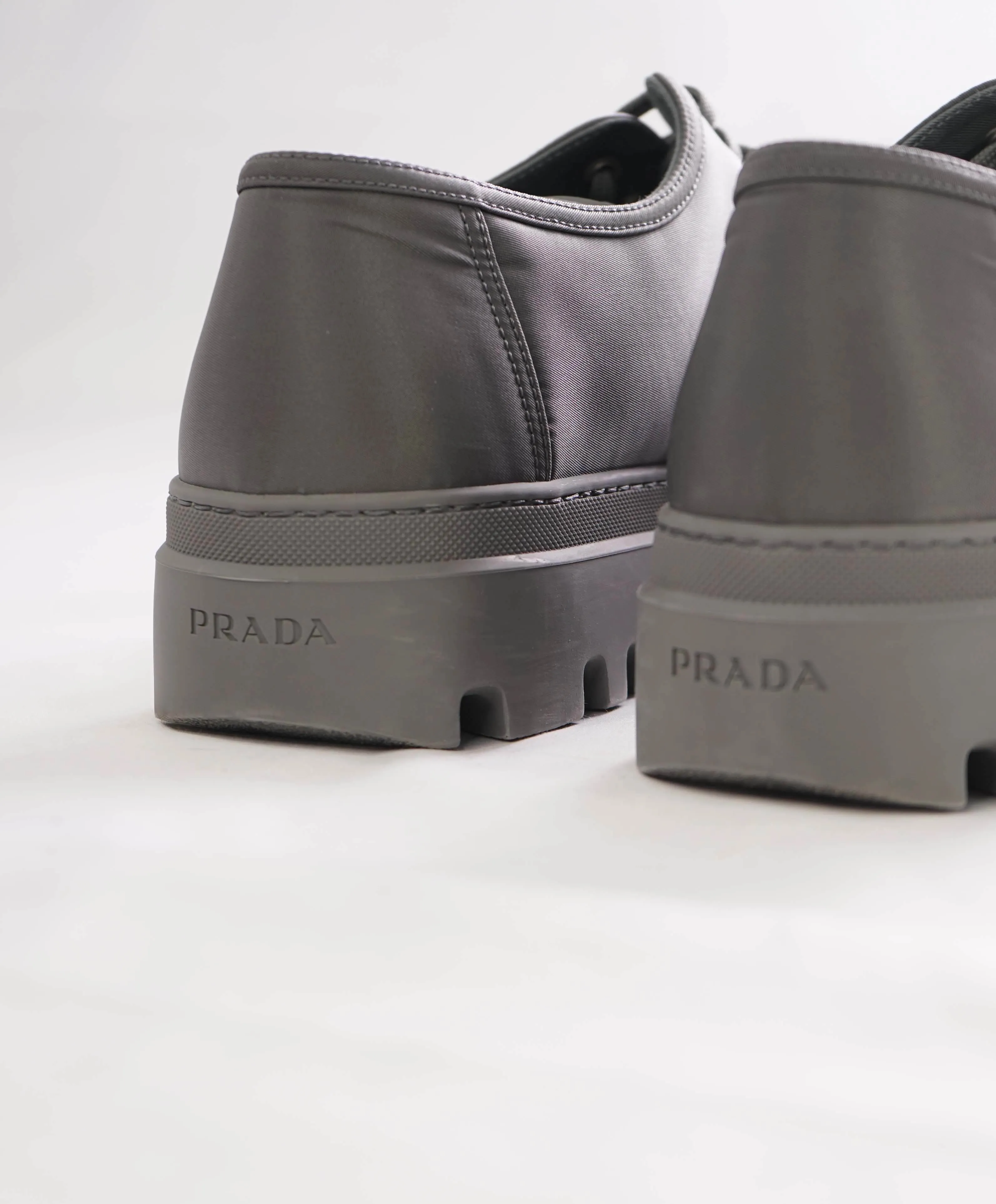 $1,150 PRADA - Neutral Logo Sneaker Oxfords Lug Sole Shoe - 11.5 US (10.5 Prada)