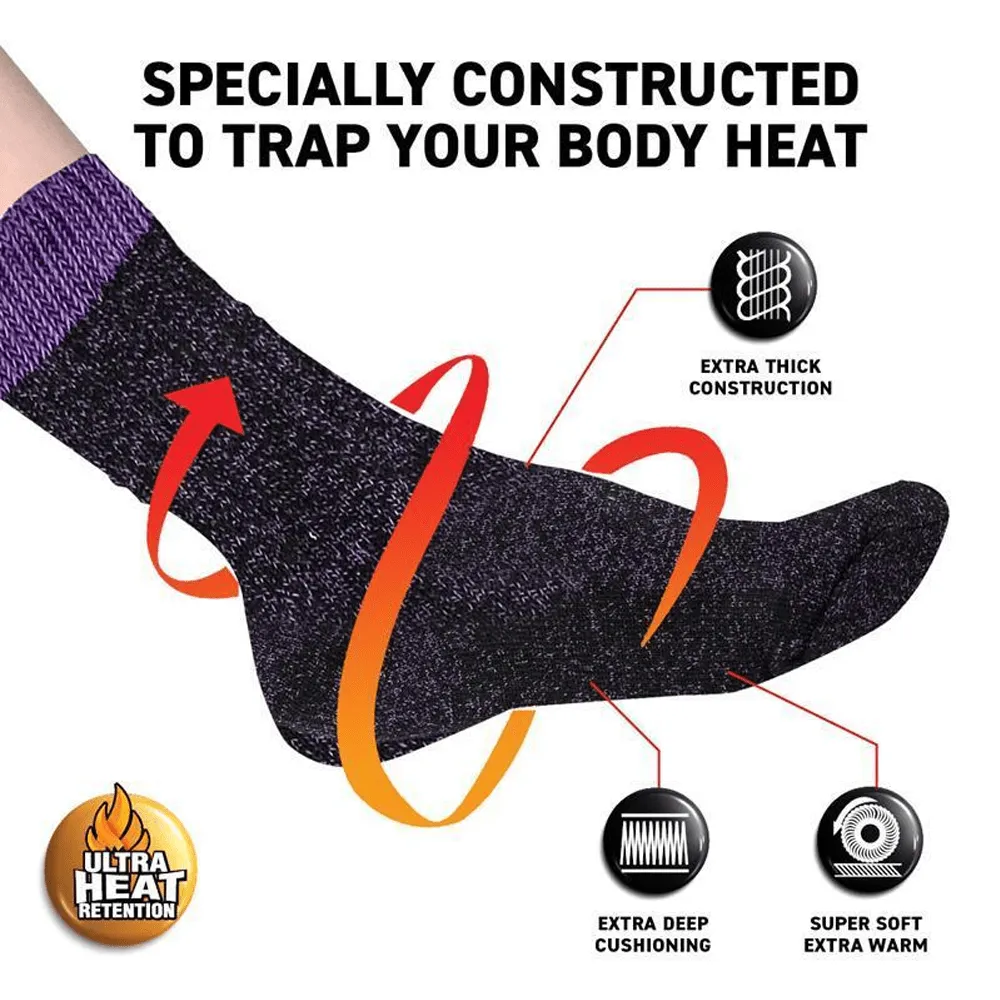 2 Pairs Women's Insulated Heated Socks