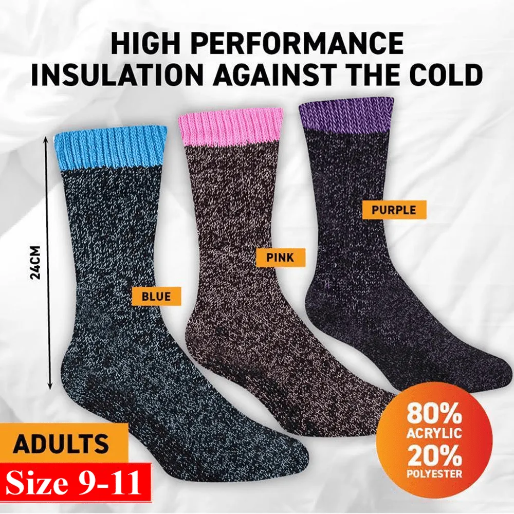 2 Pairs Women's Insulated Heated Socks