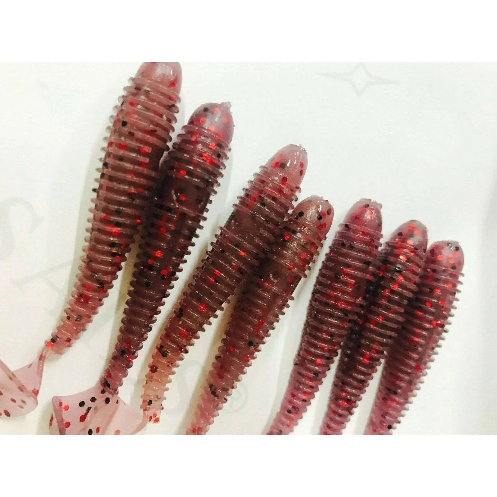 24x Soft Plastic Paddle Tail Grub 75mm On 3 Colour Scented Fishing Tackle