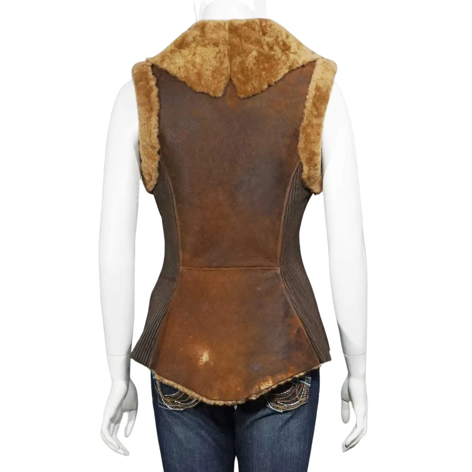 ABSTRACT SHEARLING VEST