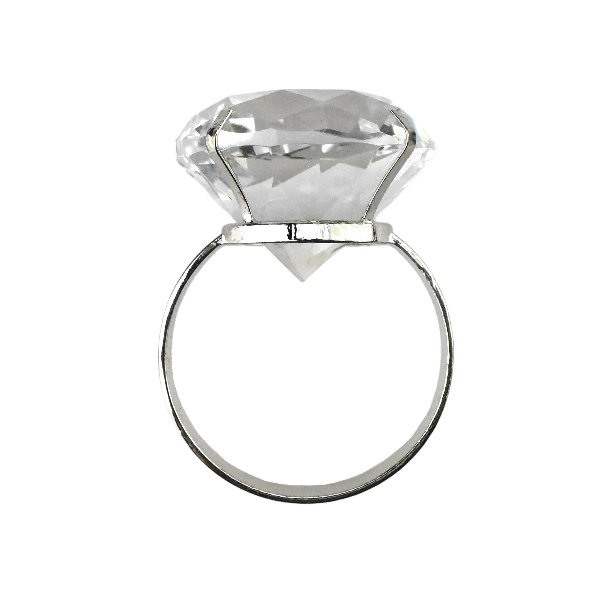 Acrylic Diamond Napkin Holder Ring, 1-1/2-inch