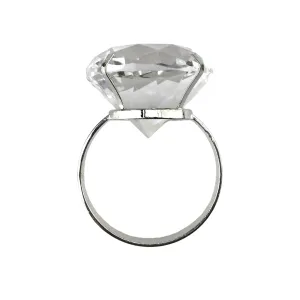 Acrylic Diamond Napkin Holder Ring, 1-1/2-inch