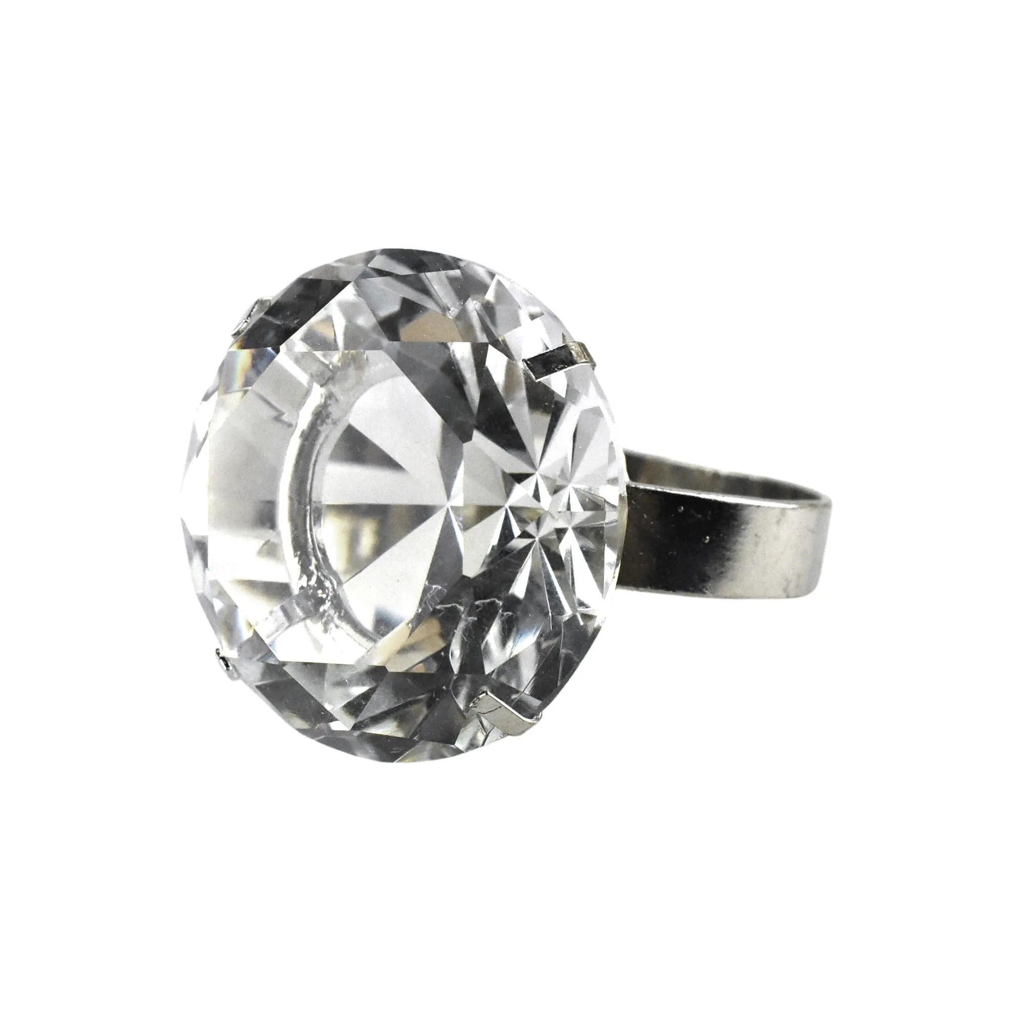 Acrylic Diamond Napkin Holder Ring, 1-1/2-inch
