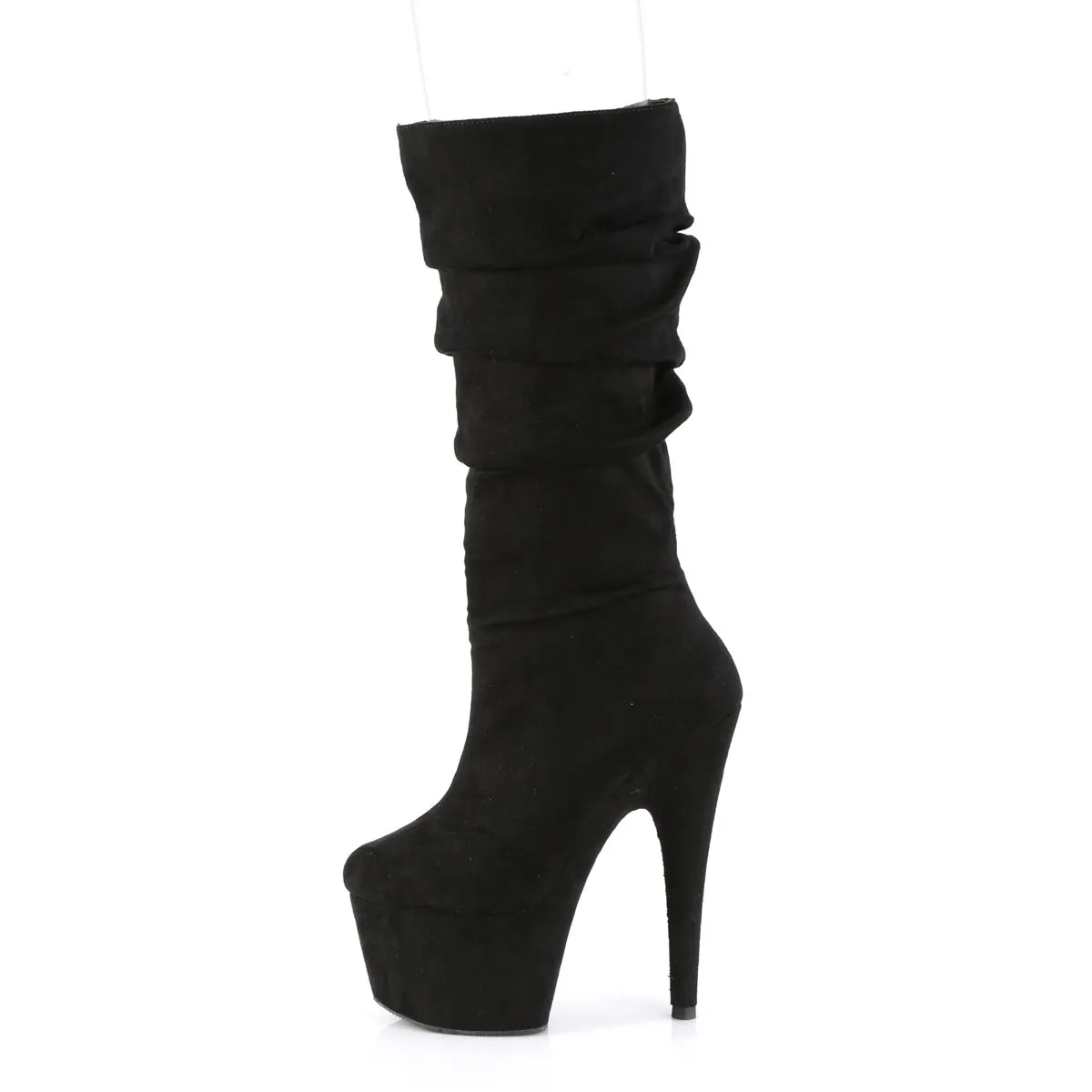 ADORE-1061  Black Faux Suede/Black Faux Suede