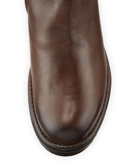 ALBERTO FERMANI Women's Suede/Leather Brown Adria Boots Size 7.5 Floor Model