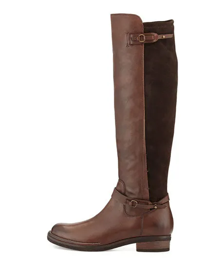 ALBERTO FERMANI Women's Suede/Leather Brown Adria Boots Size 7.5 Floor Model