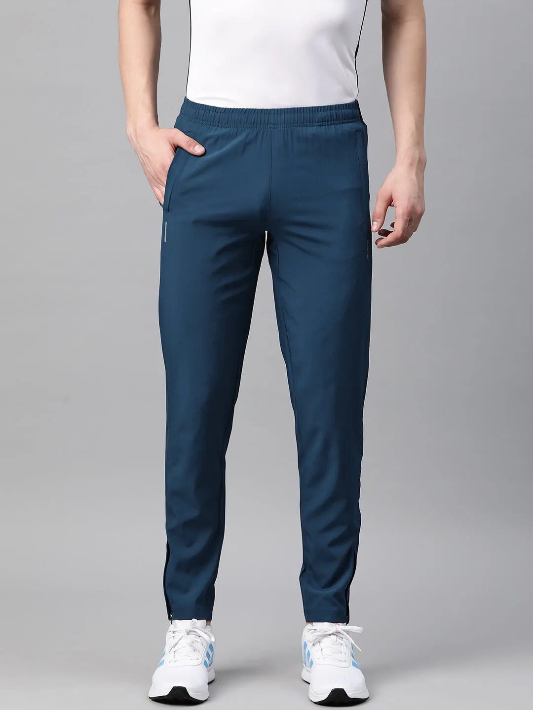 Alcis Men Dry Tech Slim Fit Sports Track Pants with Reflective Detail