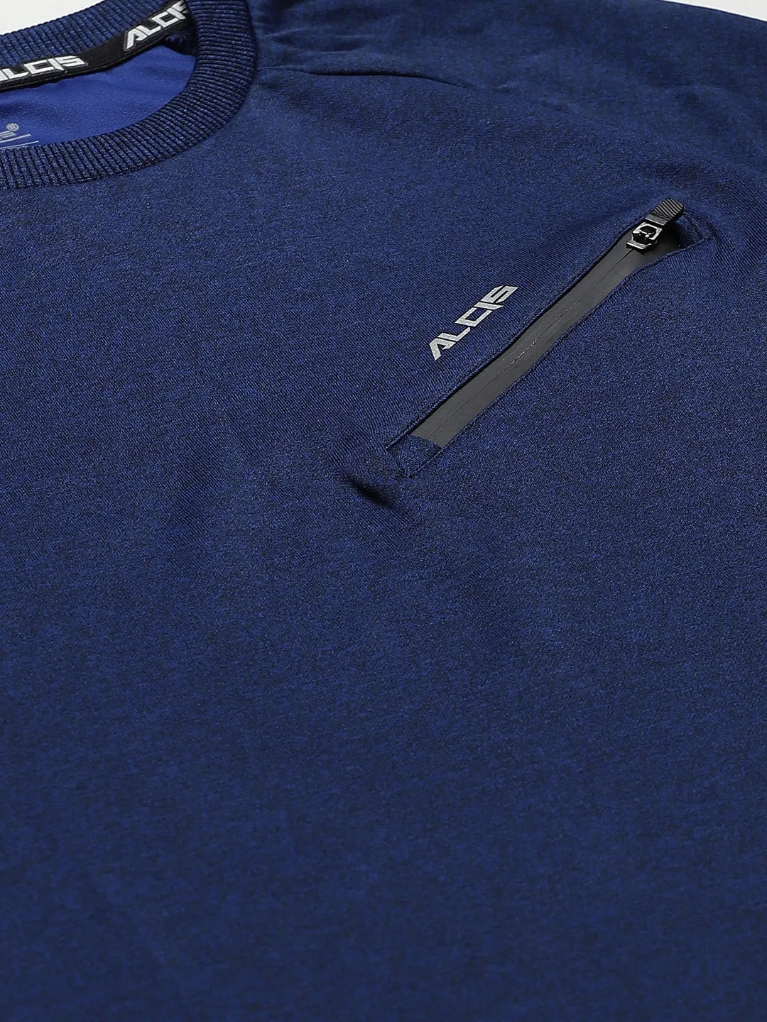 Alcis Men Solid Navy Blue Sweatshirts