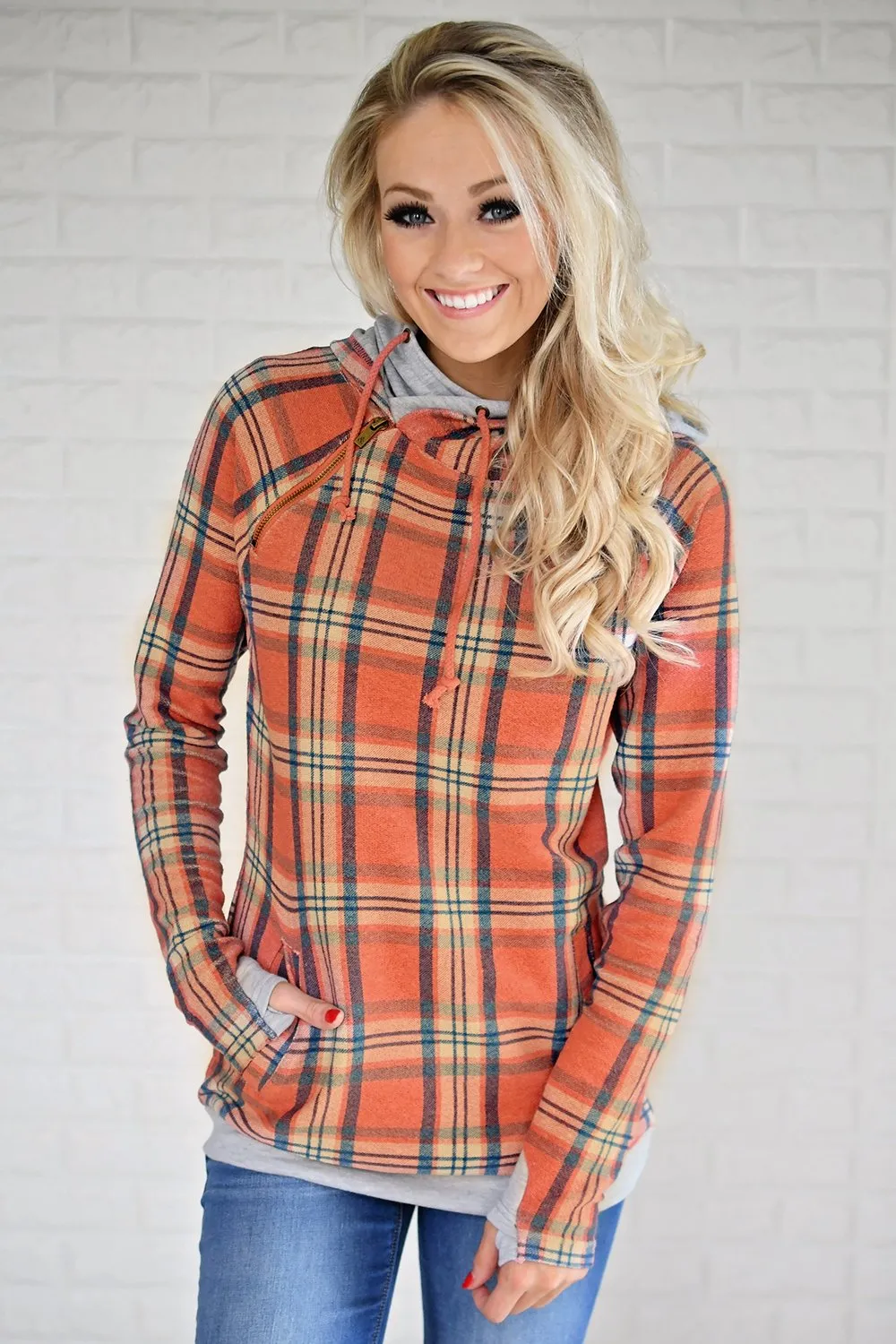 Ampersand Ave. Double Hooded Sweatshirt ~ Colors of Fall