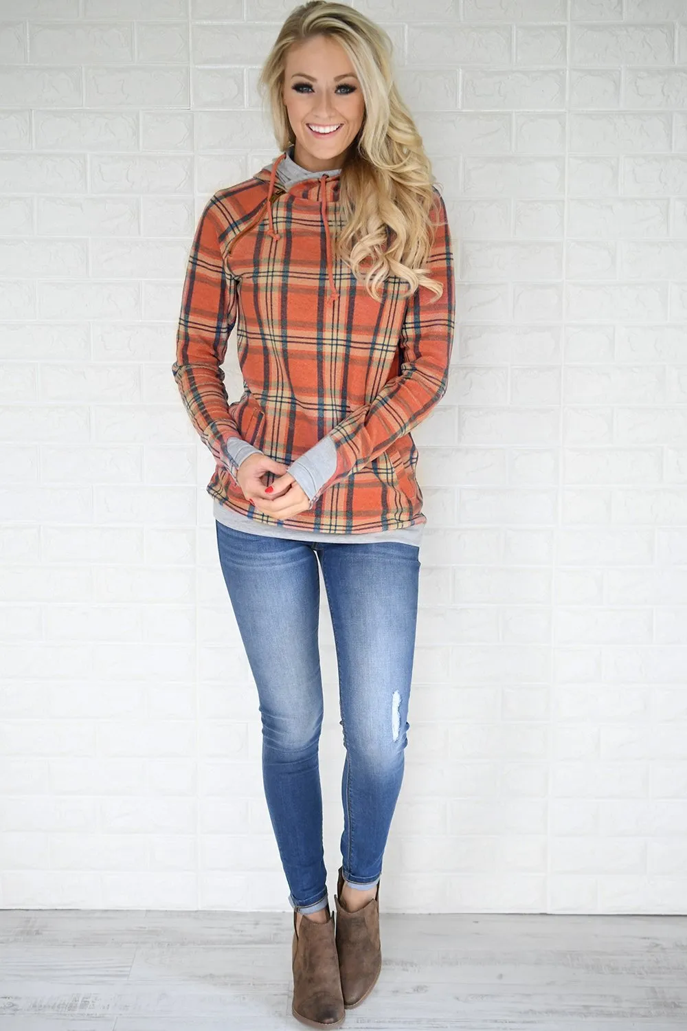 Ampersand Ave. Double Hooded Sweatshirt ~ Colors of Fall