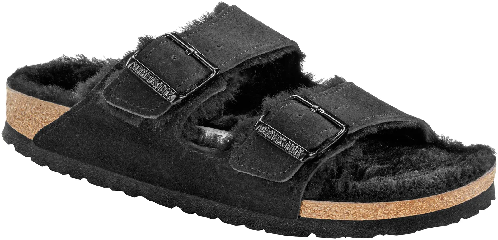 Arizona Shearling Black Suede