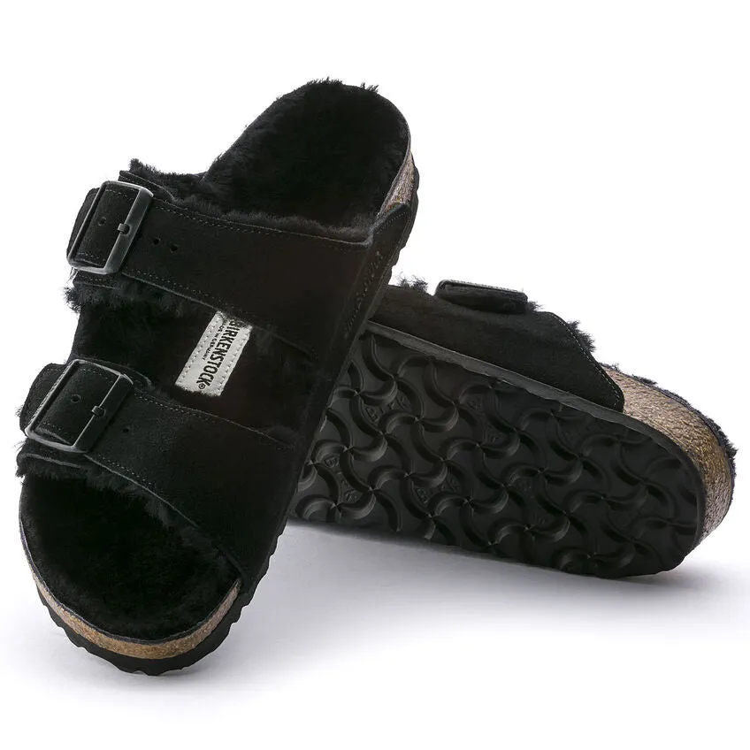 Arizona Shearling Black Suede