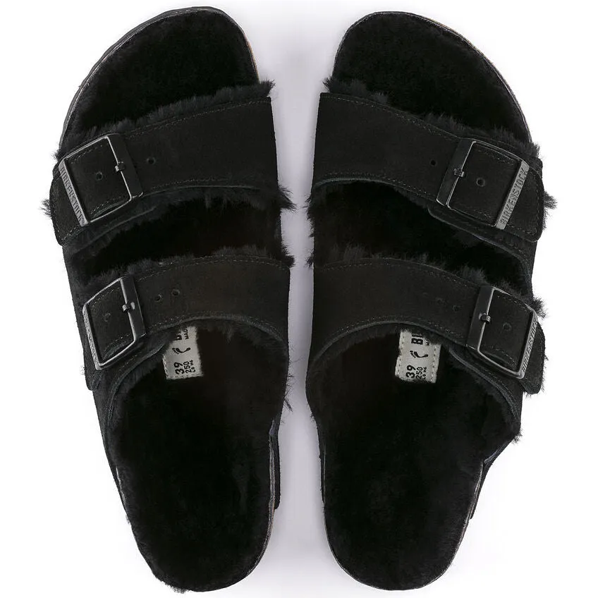 Arizona Shearling Black Suede