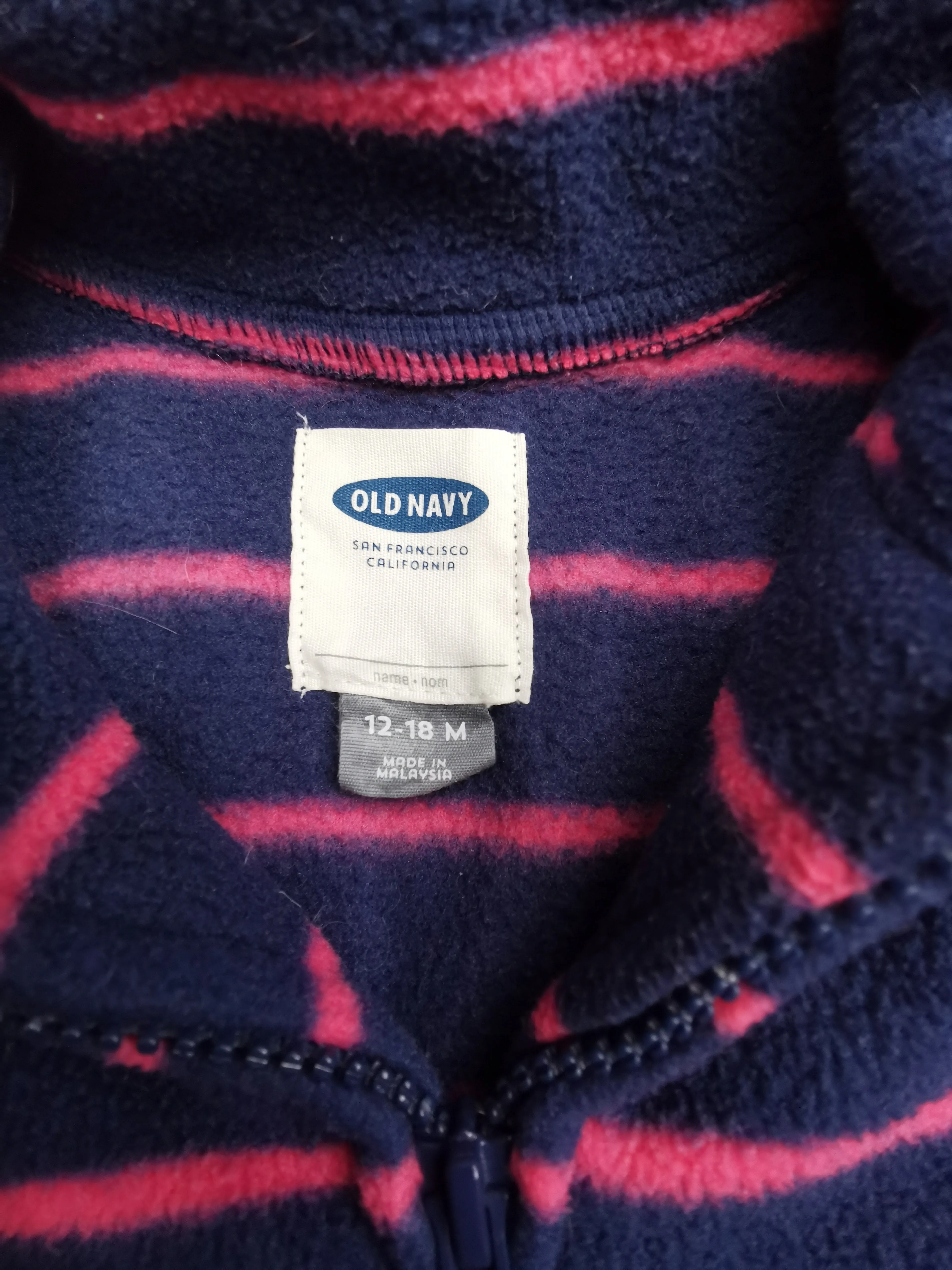 BABY GIRL SIZE 12/18 MONTHS - OLD NAVY, Soft Fleece Pullover EUC B31