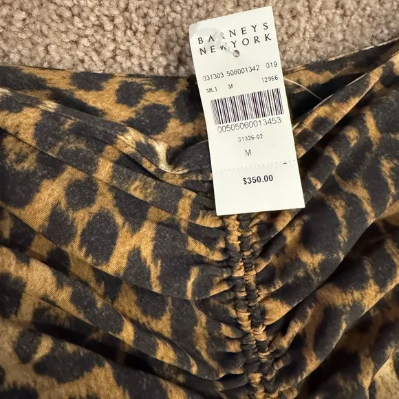 Barneys New York Leopard Print Skirt