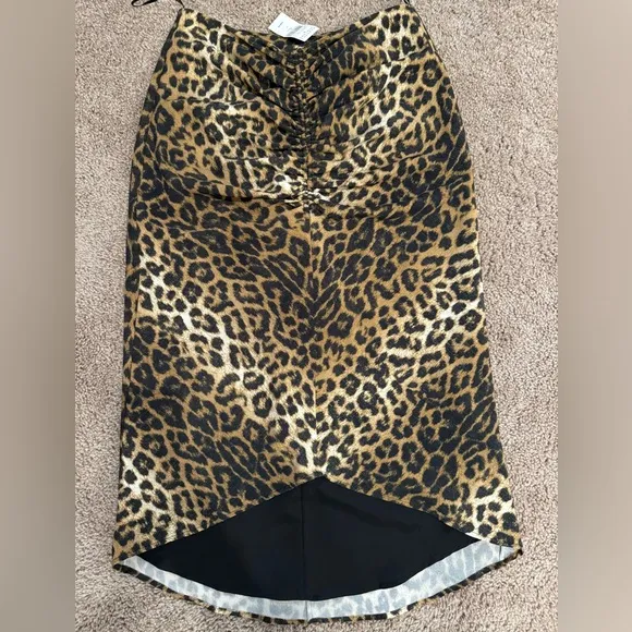 Barneys New York Leopard Print Skirt
