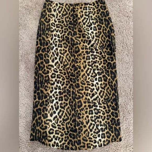 Barneys New York Leopard Print Skirt