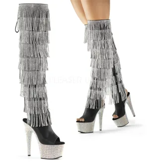 BEJEWELED-3019RSF-7  Black Faux Leather-Silver/Silver Multi RS