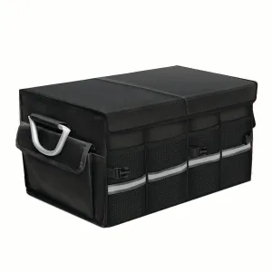 Big Trunk Organizer, Cargo Organizer SUV Trunk Storage Waterproof Collapsible Durable Multi Compartments PE12994