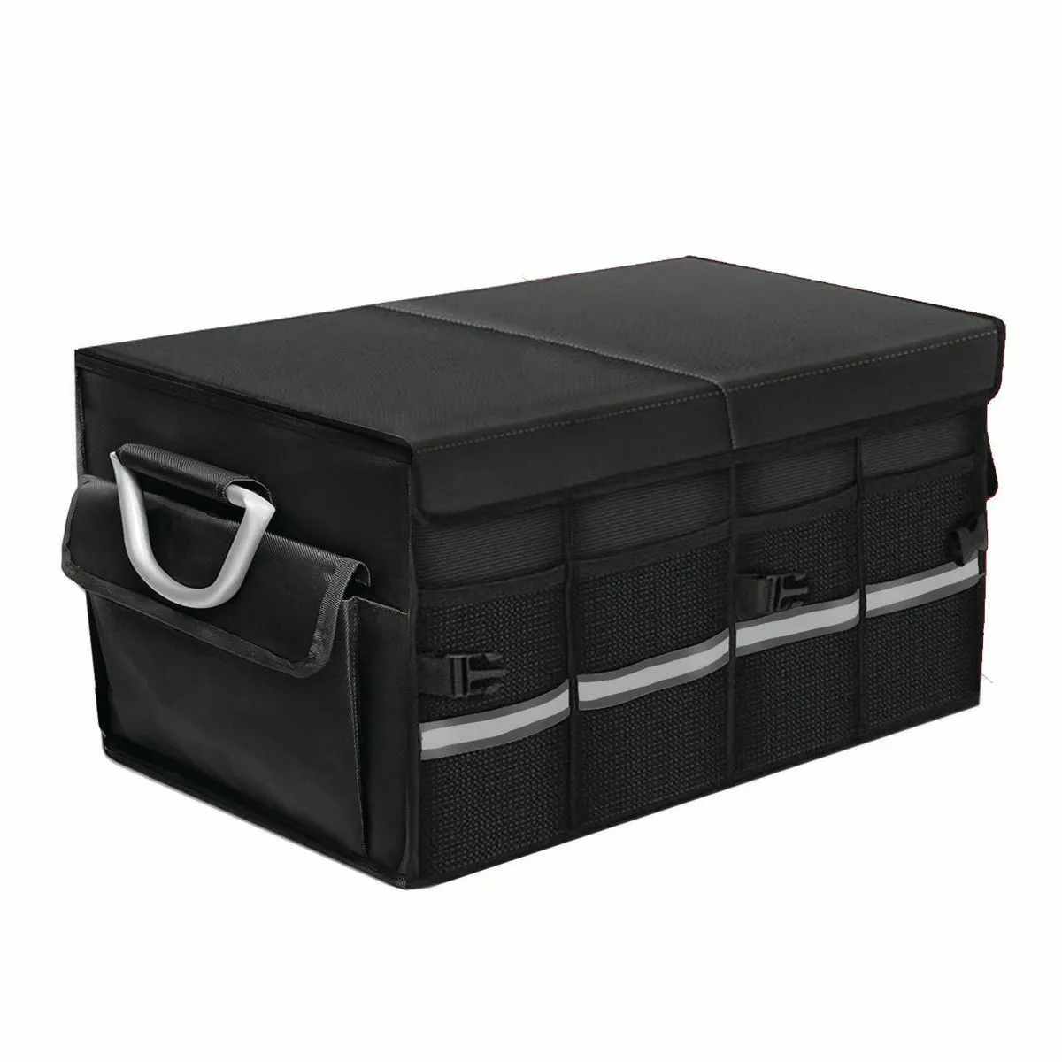 Big Trunk Organizer, Cargo Organizer SUV Trunk Storage Waterproof Collapsible Durable Multi Compartments PE12994