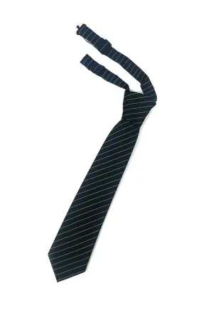 Black Newton Stripe Kids Necktie