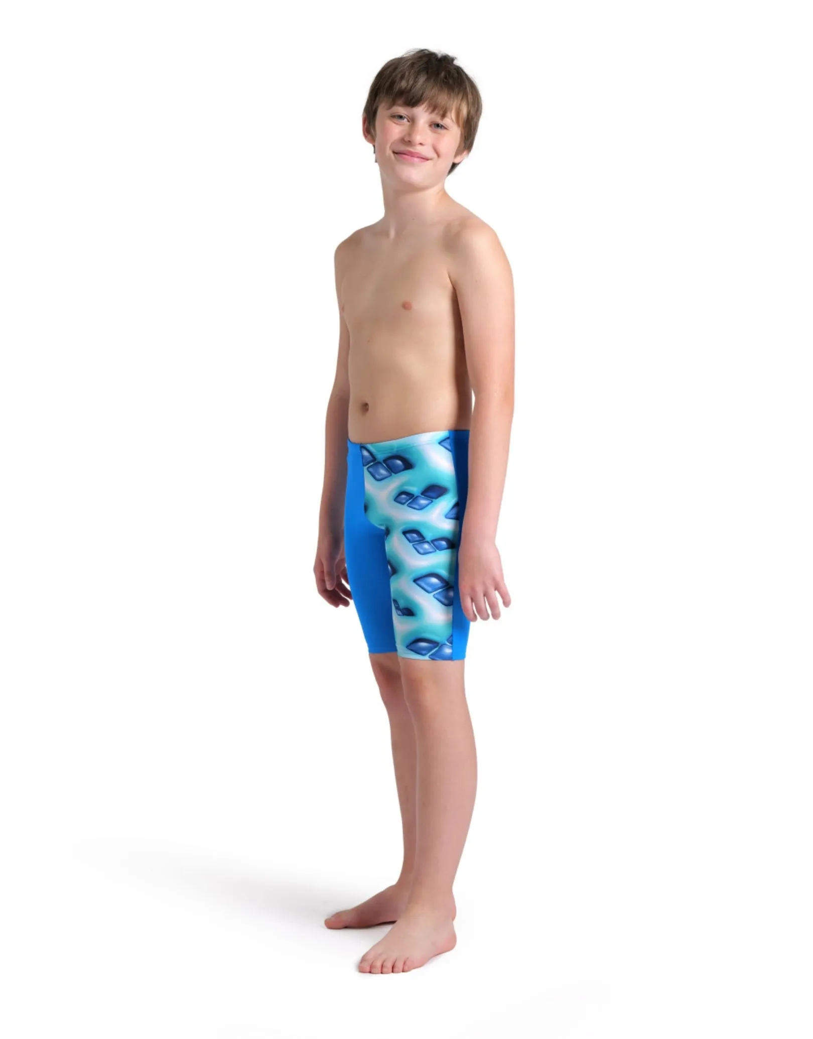 Boys Logo Graphic Swim Jammer - Blue River/Water