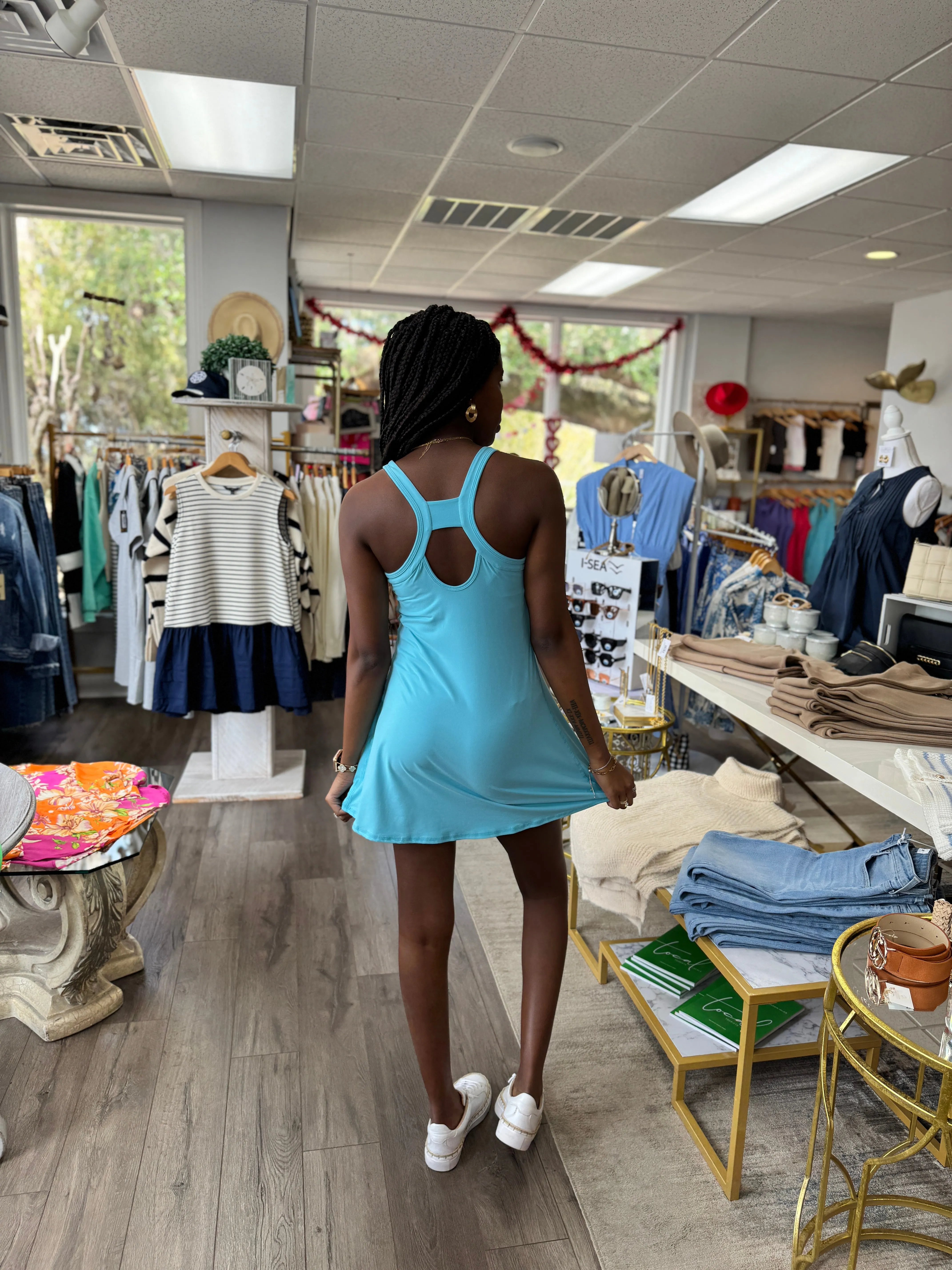 Butter Soft Active Dress - Raindrop