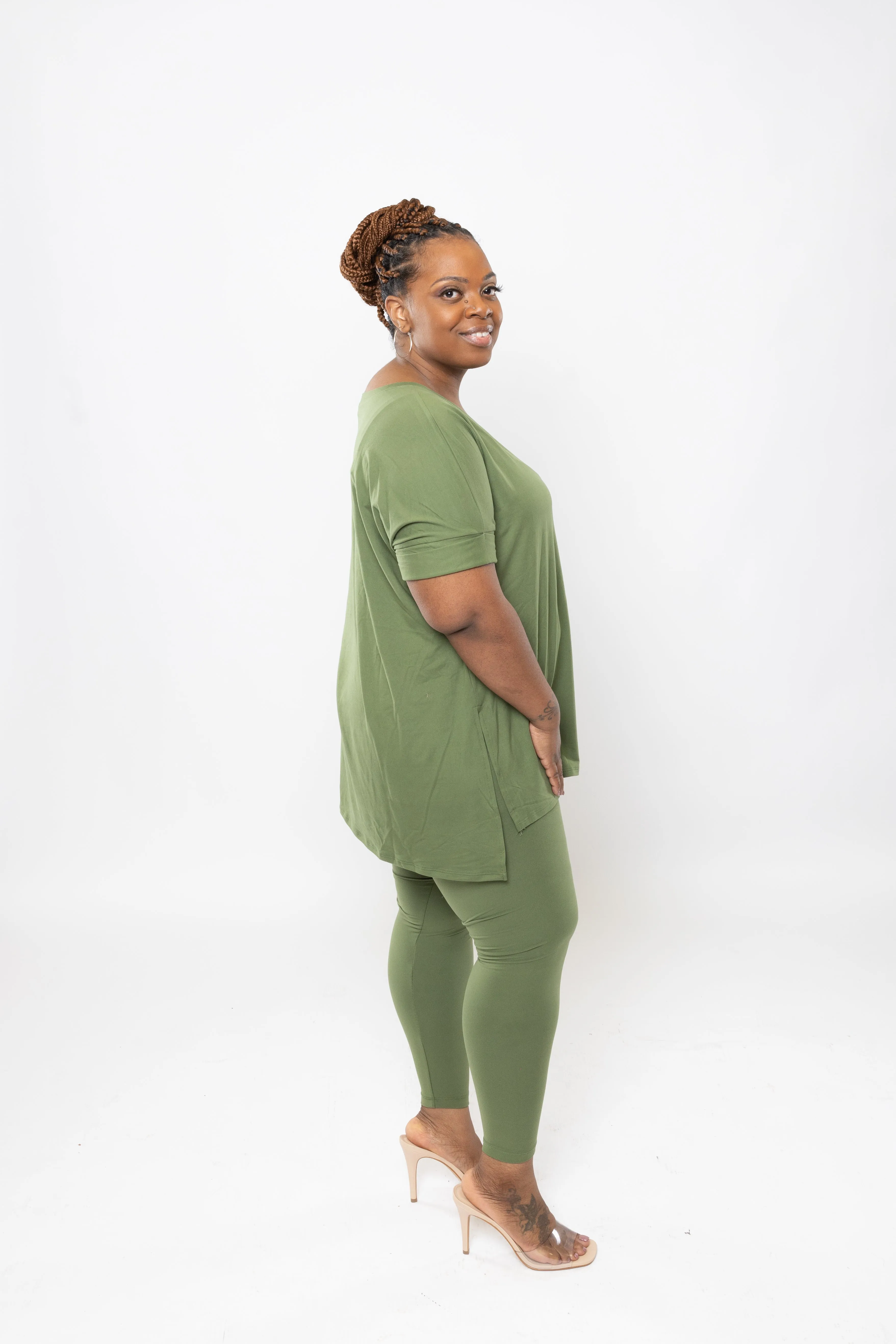 Buttery Soft 2 Piece V Neck Lounge Wear Set