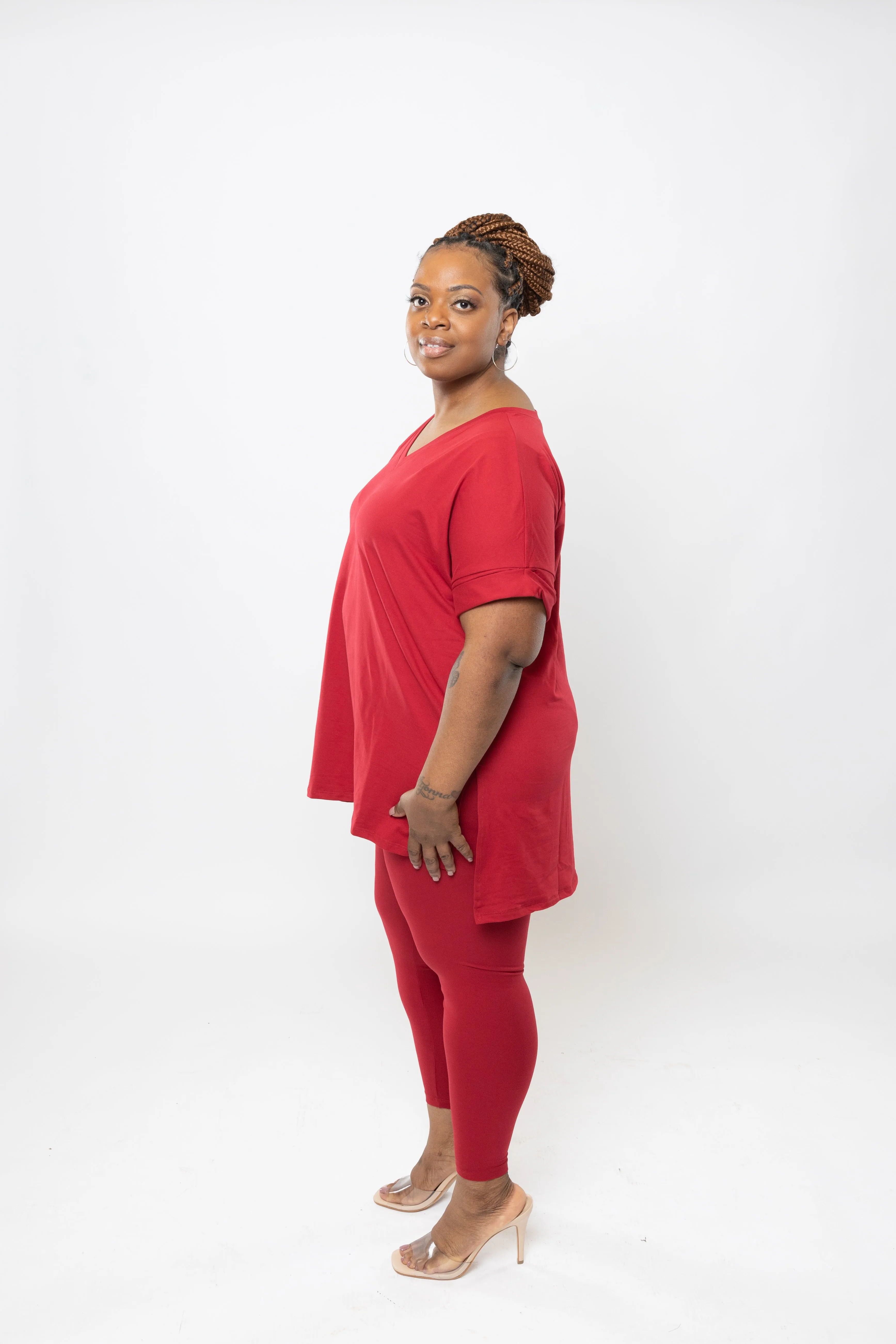 Buttery Soft 2 Piece V Neck Lounge Wear Set