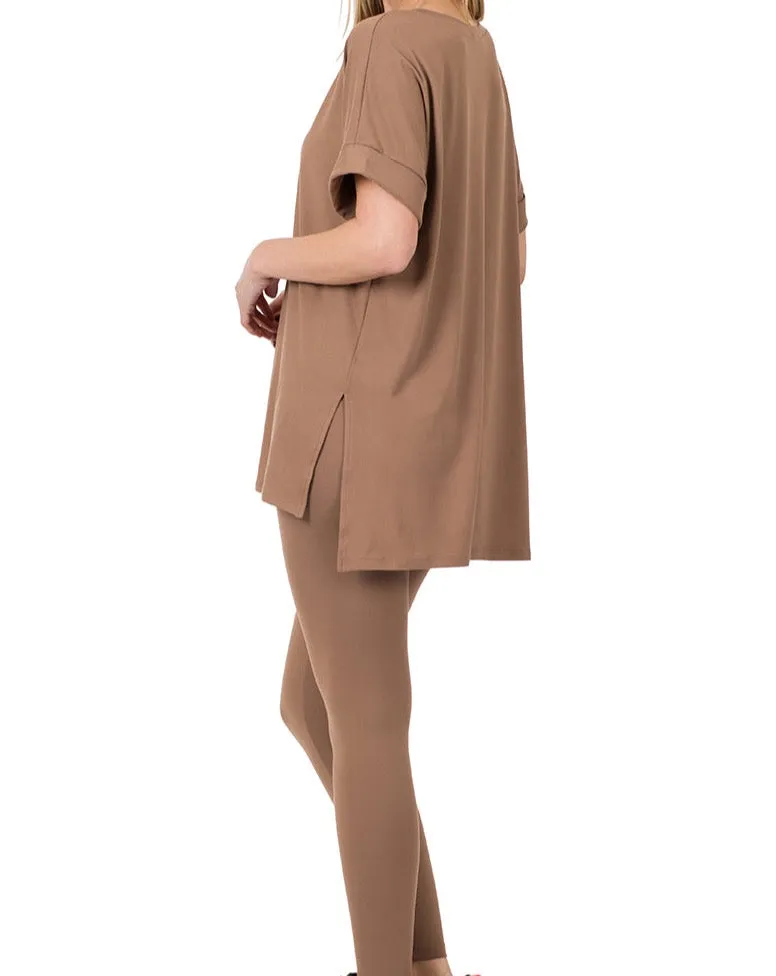 Buttery Soft 2 Piece V Neck Lounge Wear Set