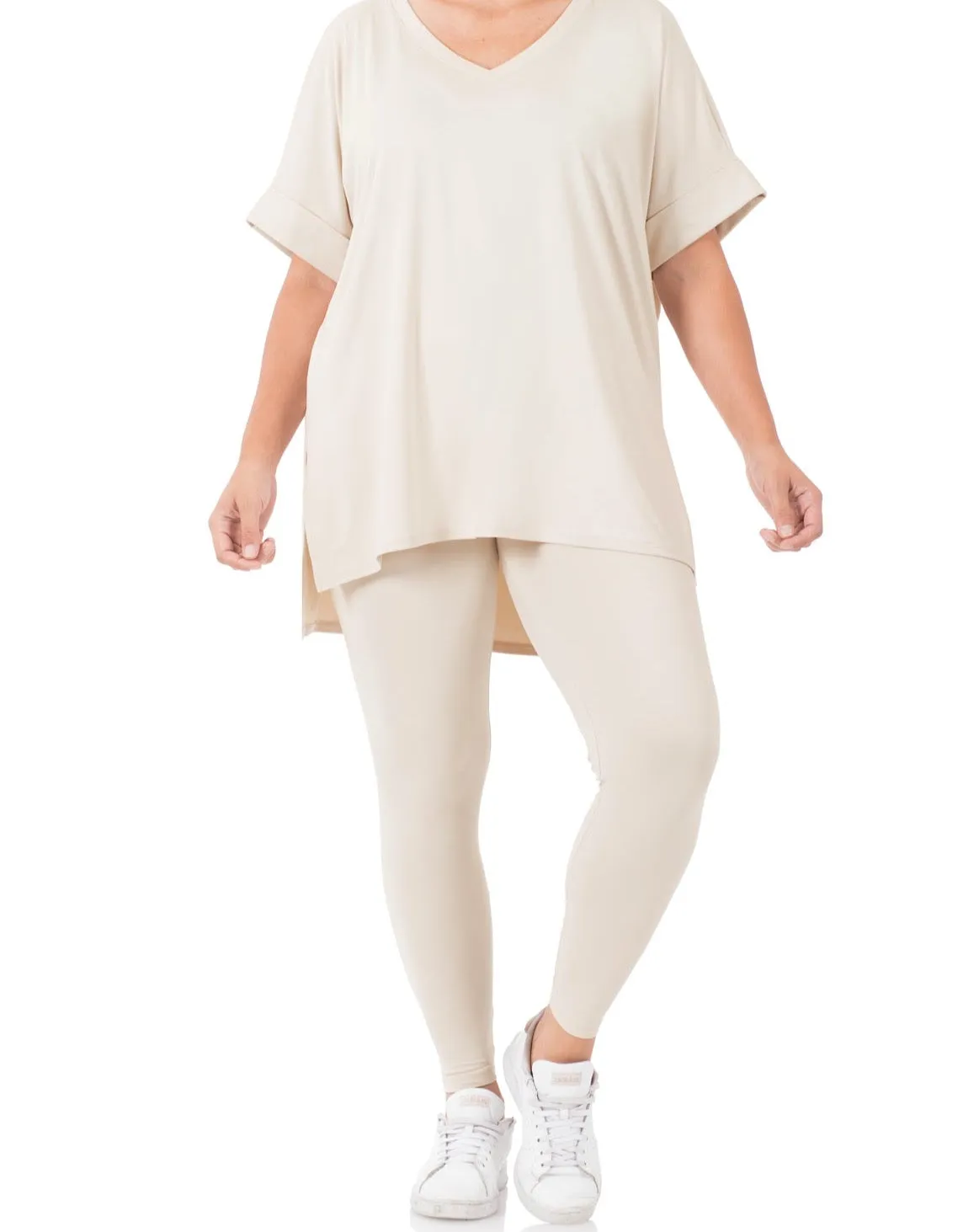 Buttery Soft 2 Piece V Neck Lounge Wear Set
