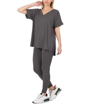 Buttery Soft 2 Piece V Neck Lounge Wear Set