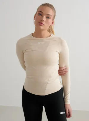 Café Au Lait Soft Basic Long Sleeve