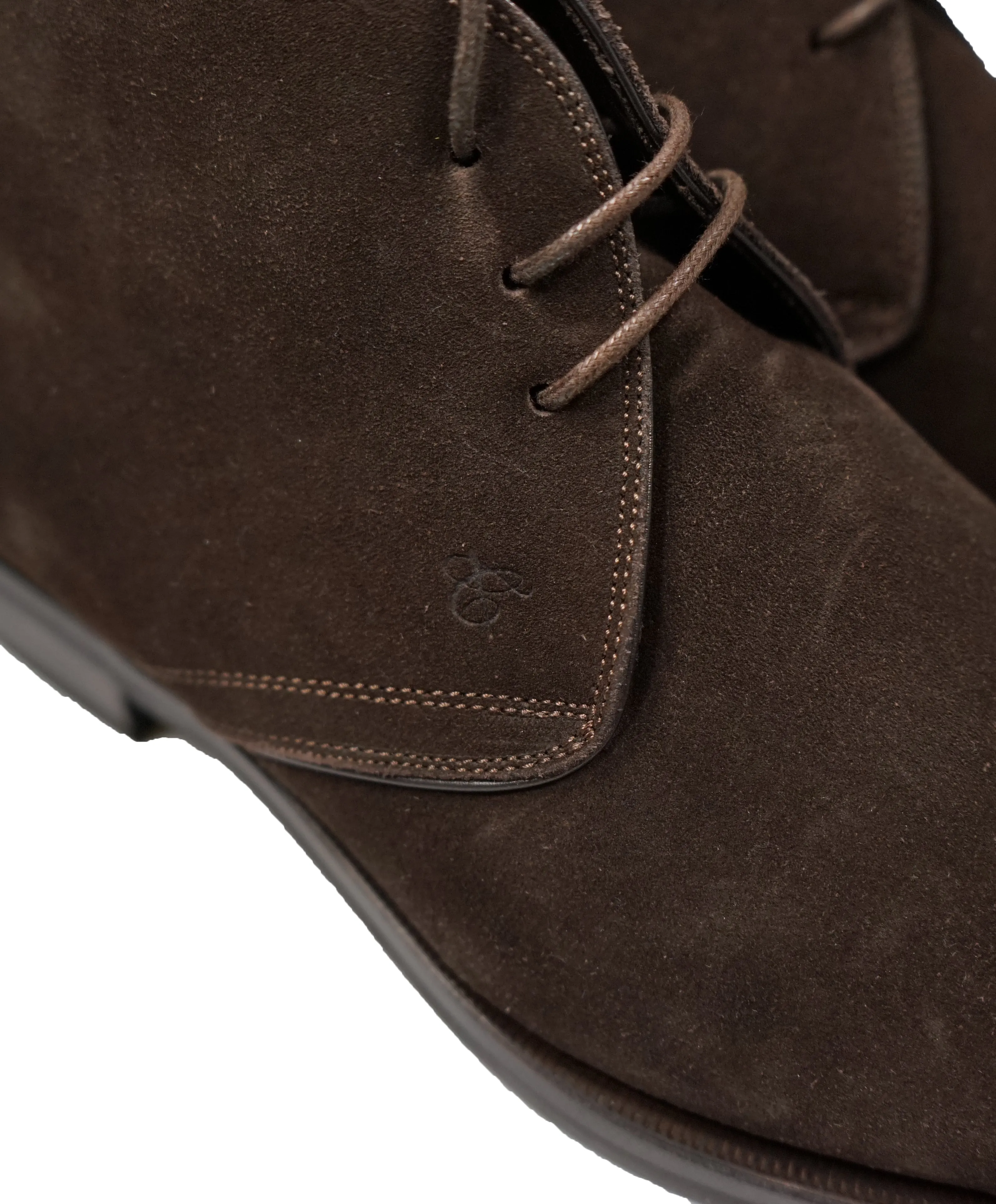 CANALI - Brown Suede Lace-Up Ankle Boots - 8.5