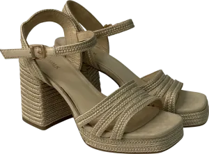 catwalk Nude Woven Block Heel Sandal UK 5 EU 38 👠