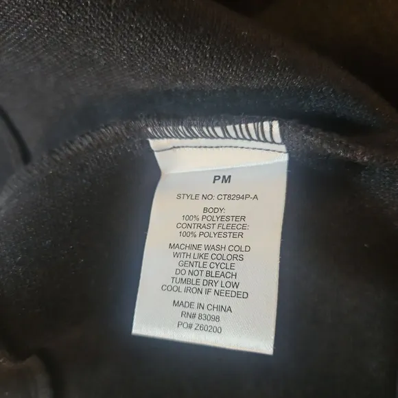 Cavalini Petite Black Double-Breasted Women's Jacket with Gray Hood Size PM