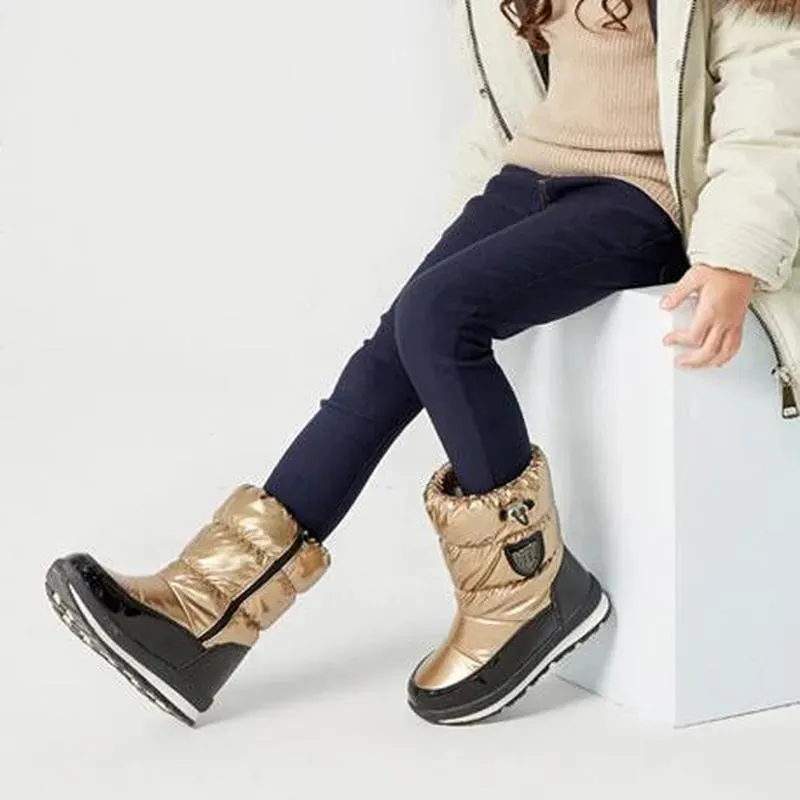 Children Snow Boots Winter Plus Velvet Warm Cotton Shoes Parent-child Boots Unisex Baby Wool Boots Kid Shoes