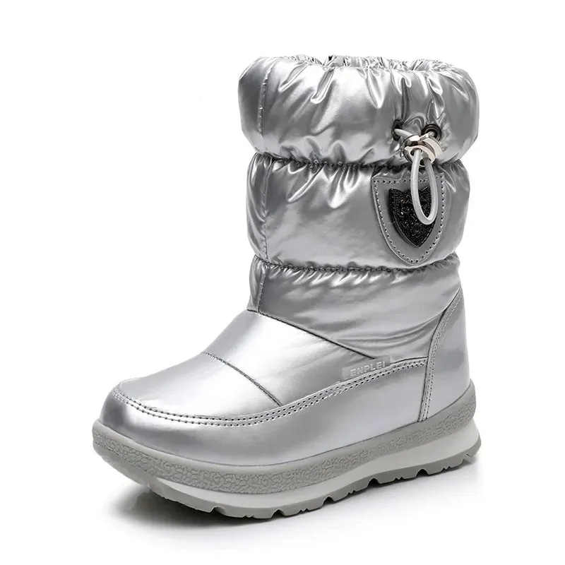 Children Snow Boots Winter Plus Velvet Warm Cotton Shoes Parent-child Boots Unisex Baby Wool Boots Kid Shoes