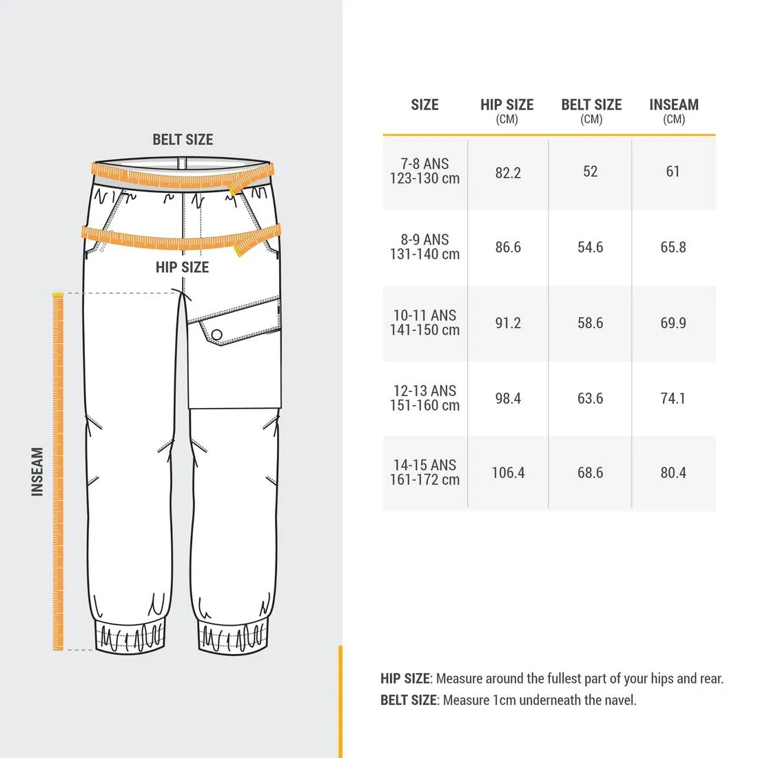 CHILDREN'S WARM WATER-REPELLENT HIKING TROUSERS - SH100 - AGE 7-15