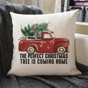 Christmas Themed Linen Pillowcase