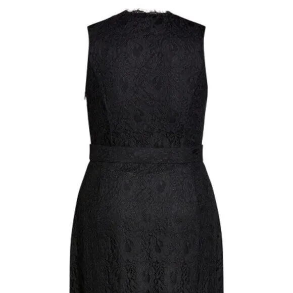 City Chic Women's Allover Lace Hi-Lo Midi‎ Dress