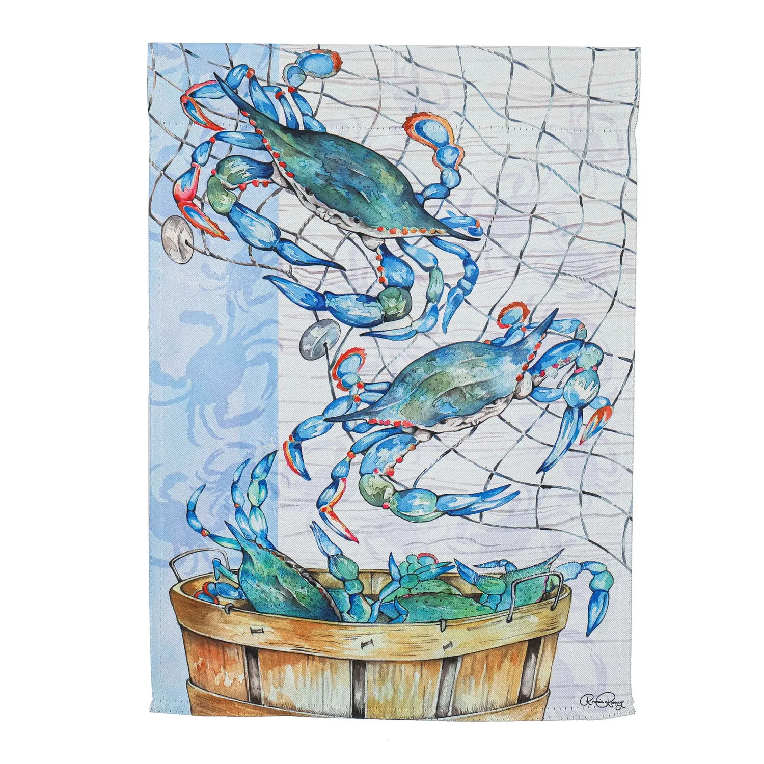 Crab Basket Garden Suede Flag,14s10265