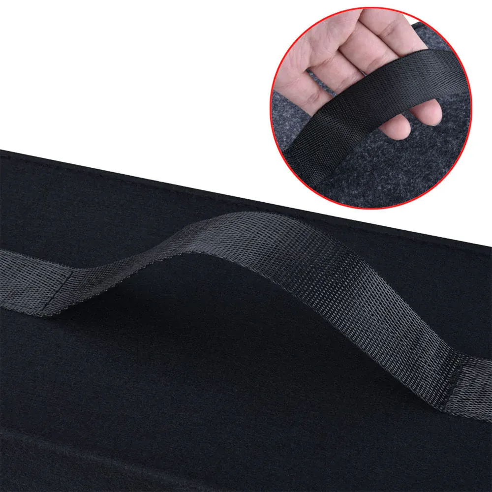 Custom Logo Soft Felt Car Bag Organizer, Folding Car Storage Box Non Slip Fireproof Car Trunk Organizer