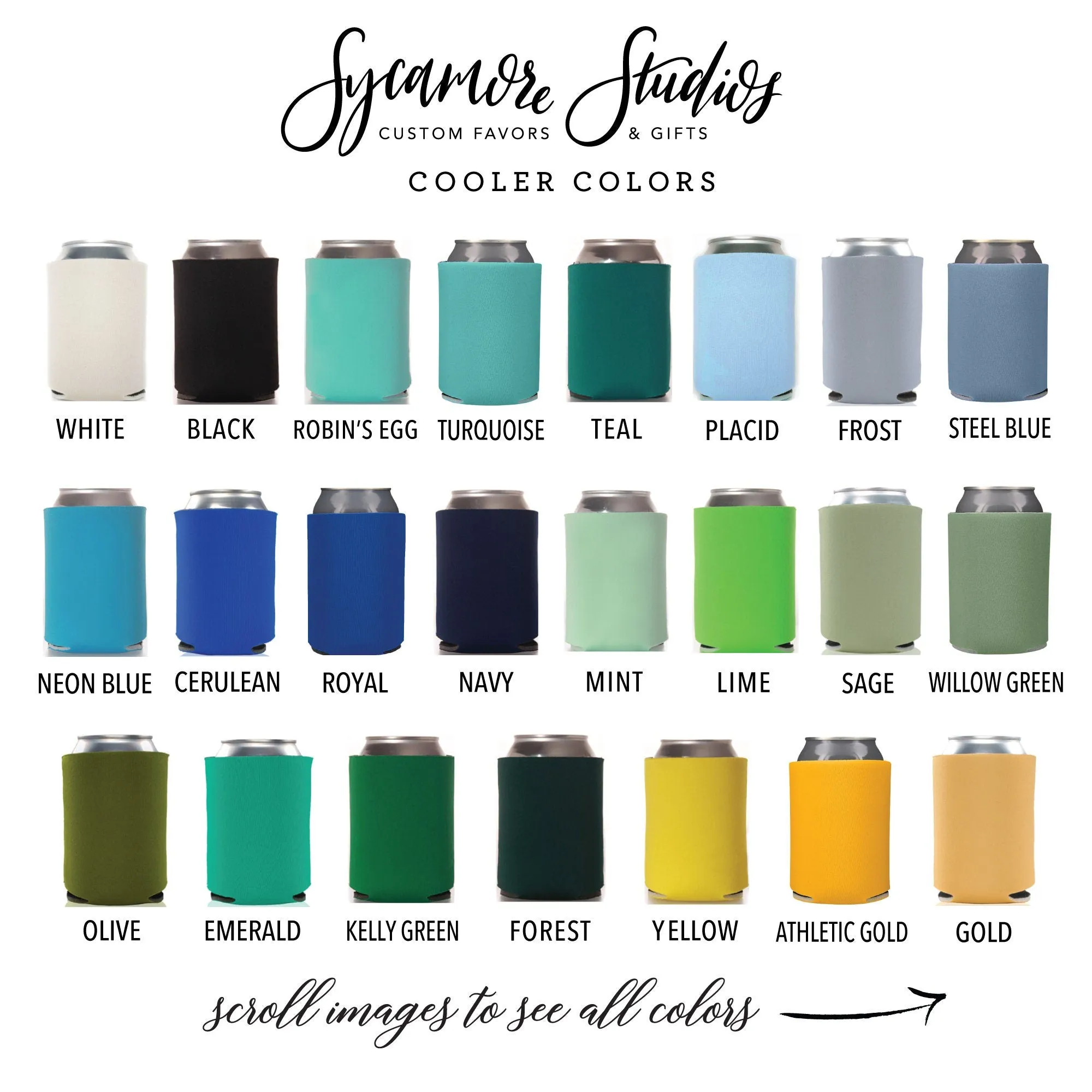 Custom Venue Illustration - Wedding Can Cooler #189R