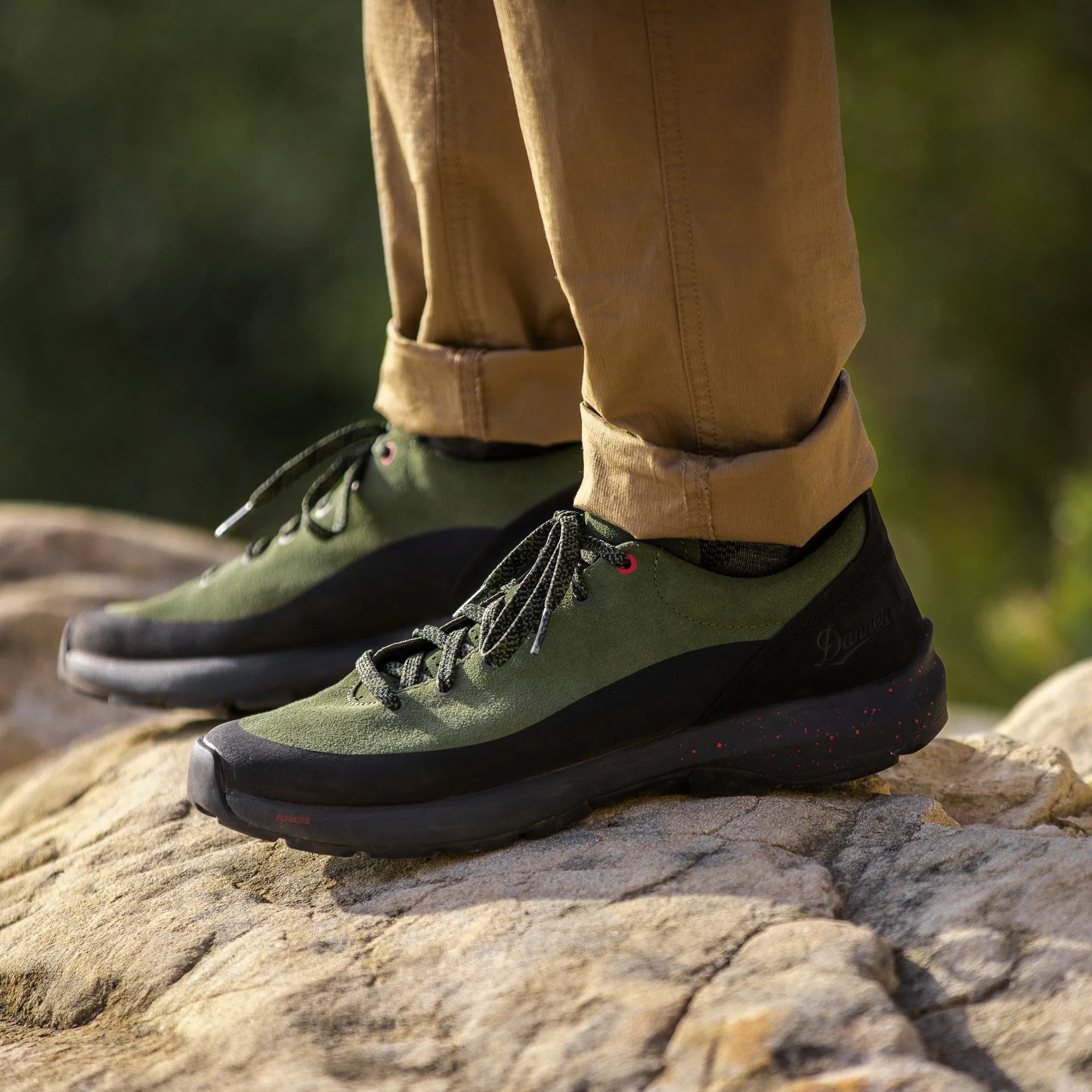 Danner Caprine Low Suede Hiking Shoe - Men's Lifestyle 3" - Deep Lichen 31329