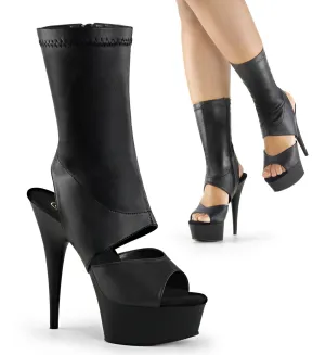 DELIGHT-1022  Black Str Faux Leather/Black Matte