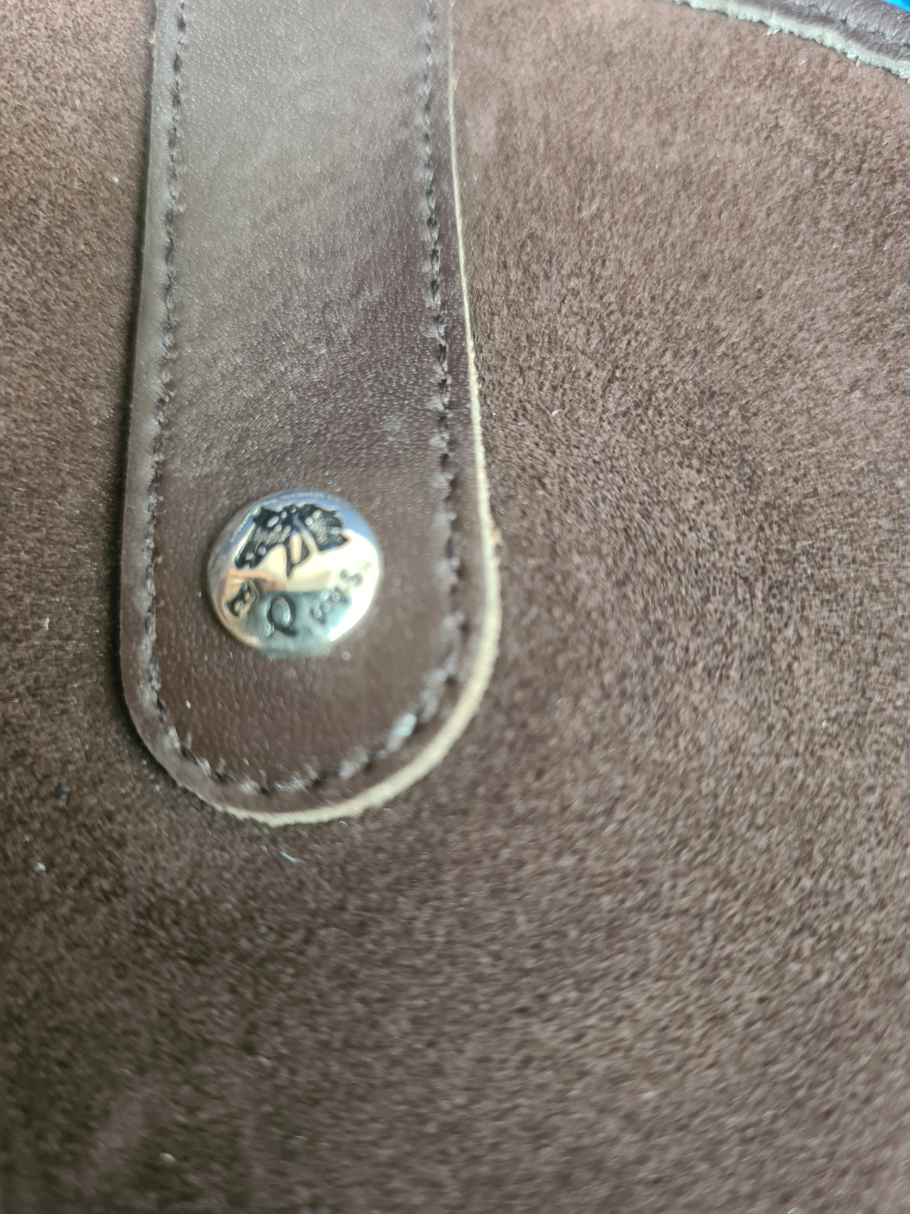 E Q vvs leather chaps brown ✅️