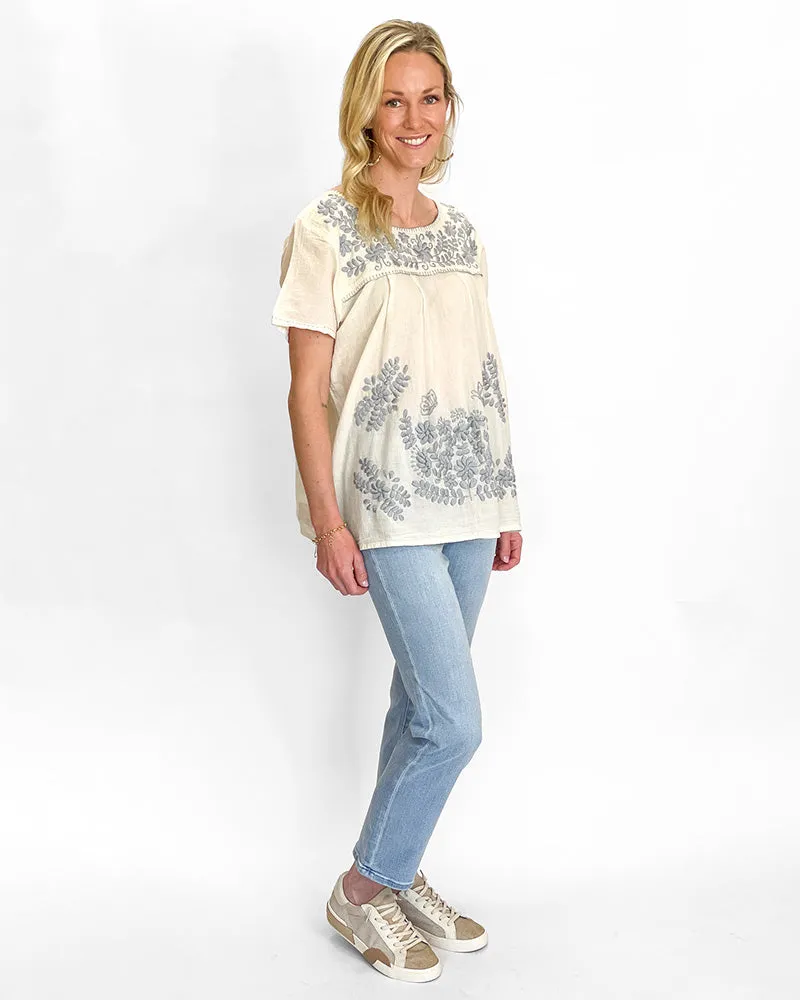 Emery Embroidered Top